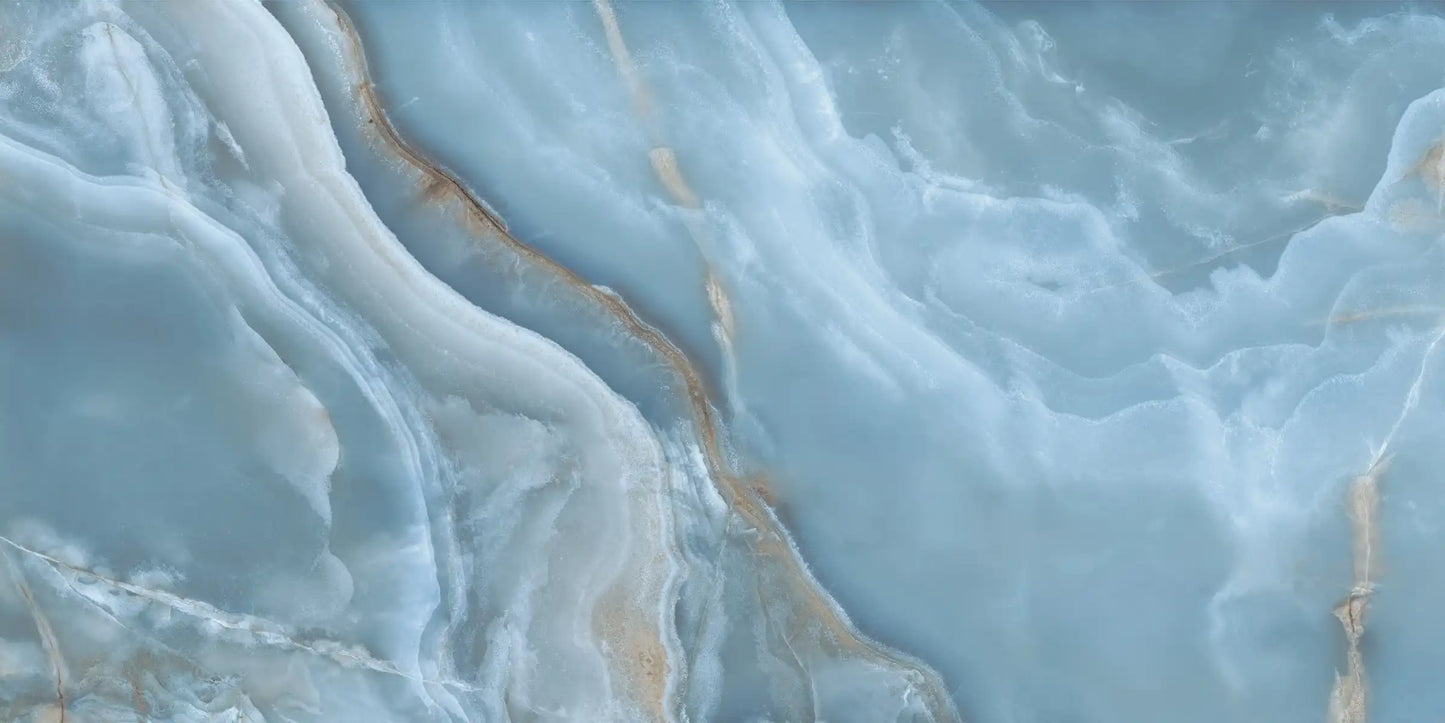 AVA Onice Iride Cobalto Blue Marble Polished Porcelain Wall and Floor Tile