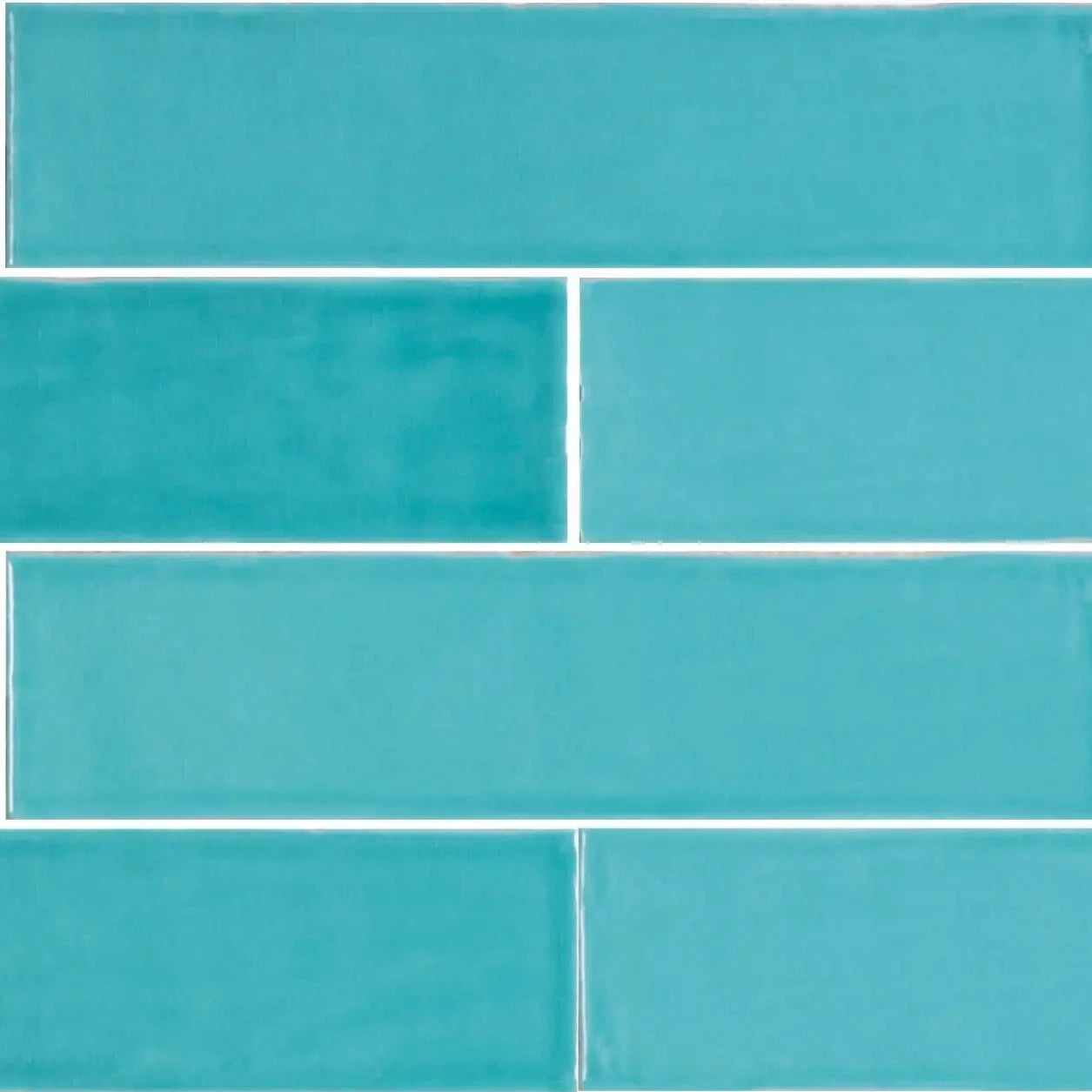 Mirabella Aqua Blue Metro Crackled Gloss Wall Tile