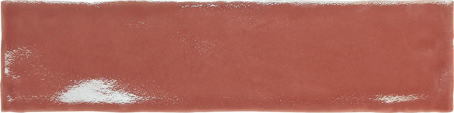Mirabella Brick Red Metro Crackled Gloss Wall Tile
