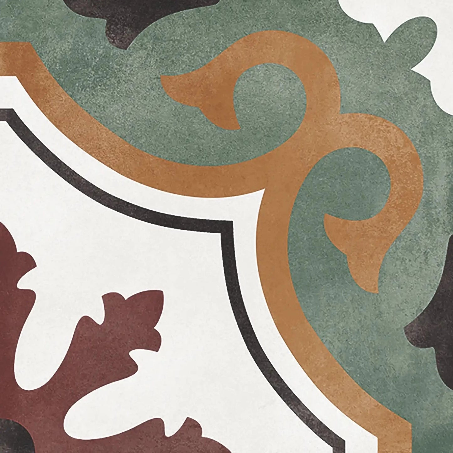 Morris Rimini Flower Geometric Patterned Matte Porcelain Wall And Floor Tile