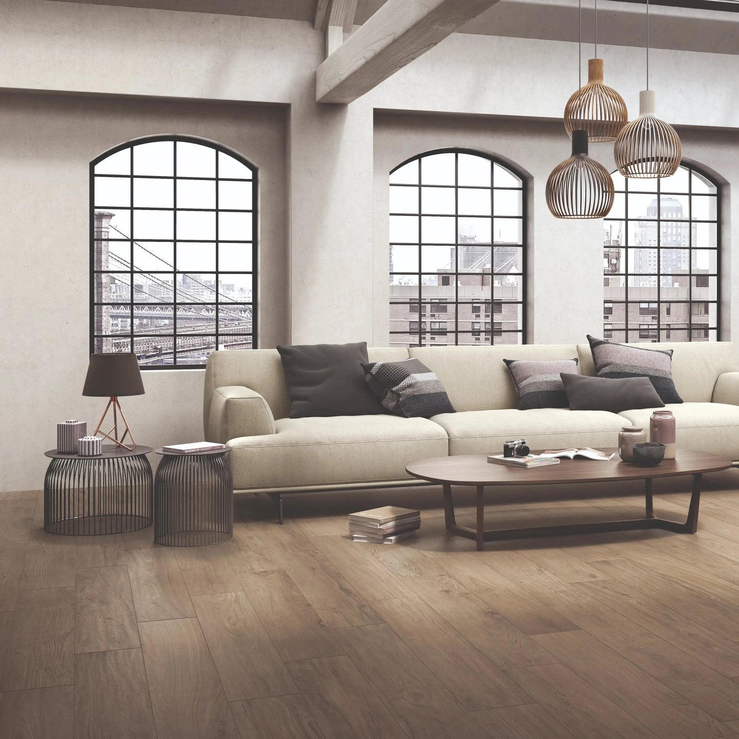 Letavole Series Noce Brown Wood Effect Matt Porcelain Wall and Floor Tile