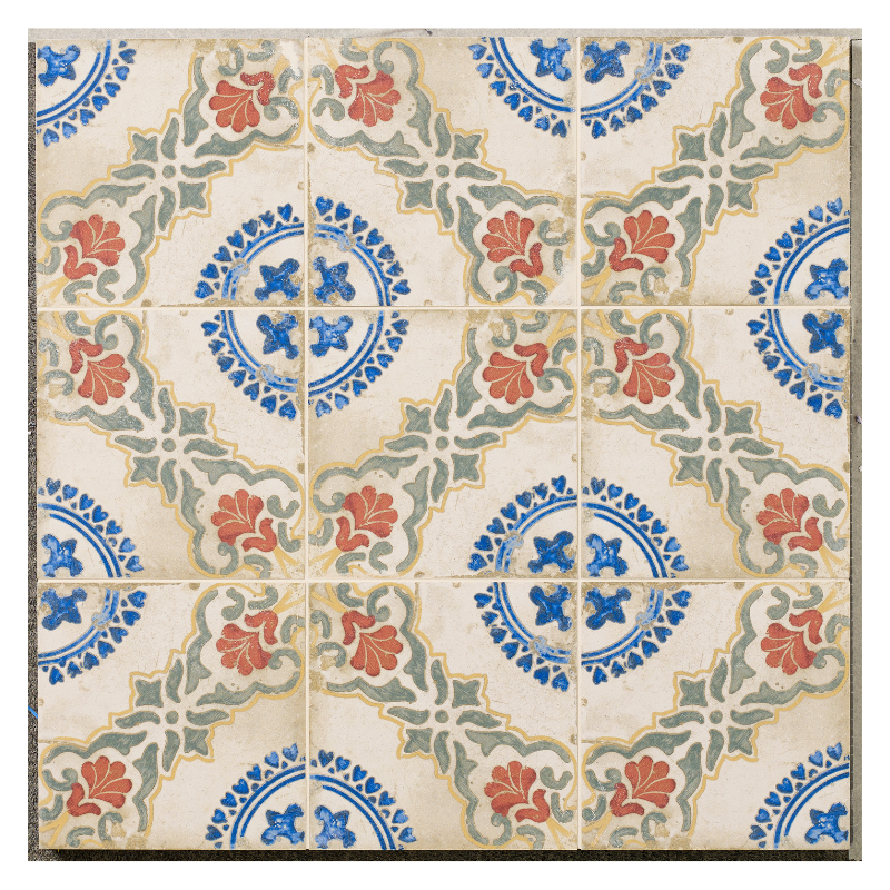 Wren Spice Geometric Patterned Matte Porcelain Wall and Floor Tile - Ivy Tile Company Appleton Brooks