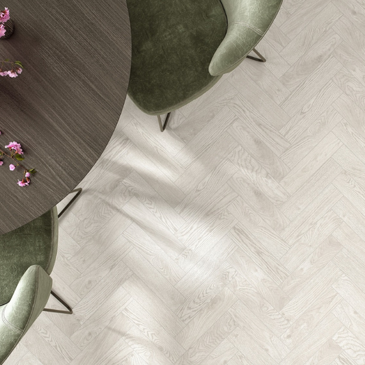 Elegance White Wood Effect Matte Porcelain Wall and Floor Tile - Ivy Tile Company Ceramica Impex