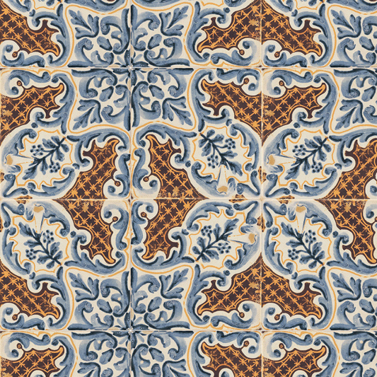 Wren Saddle Geometric Patterned Hand Painted Look Matte Porcelain Wall and Floor Tile - Ivy Tile Company Appleton Brooks