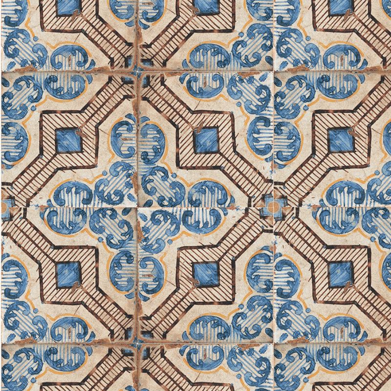 Wren Scallop Geometric Patterned Hand Painted Look Matte Porcelain Wall and Floor Tile - Ivy Tile Company Appleton Brooks