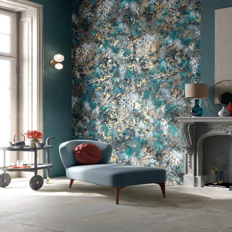 AVA Imagine Plumage Patterned Polished Porcelain Wall and Floor Tile - Ivy Tile Company AVA