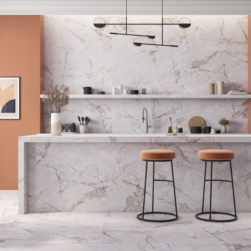 Borgia Invisible Gold Matt Porcelain Wall and Floor Tile - Ivy Tile Company