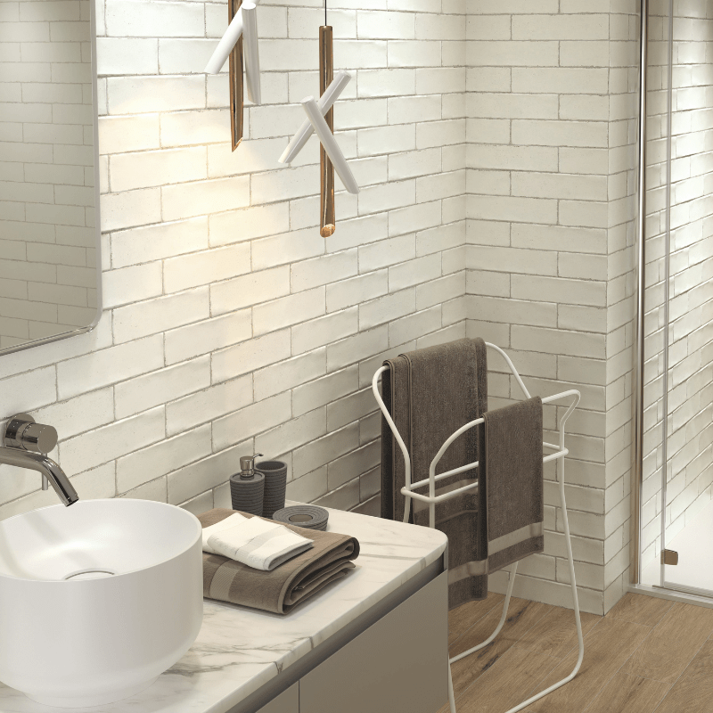 Dorchester Bone Gloss White Body Wall Tile - Ivy Tile Company Carmen