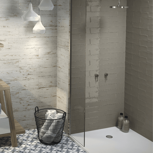 Dorchester Clay Brown Gloss White Body Wall Tile - Ivy Tile Company Carmen