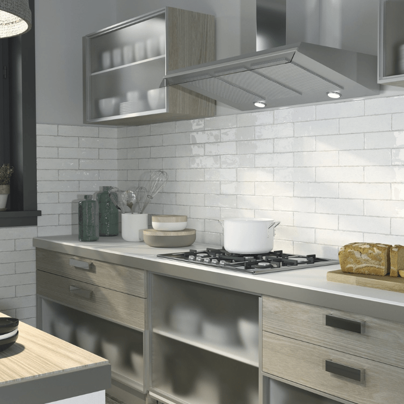 Dorchester Coconut White Gloss White Body Wall Tile - Ivy Tile Company Carmen