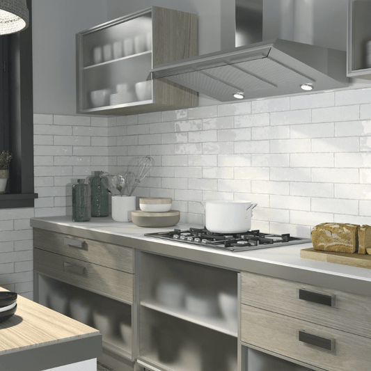 Dorchester Coconut White Gloss White Body Wall Tile - Ivy Tile Company Carmen