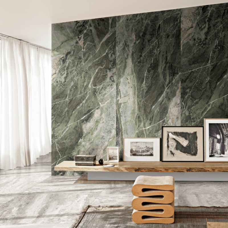 Florim Heritage Lux Emerald marbled Glossy Wall and Floor Tile - Ivy Tile Company Florim