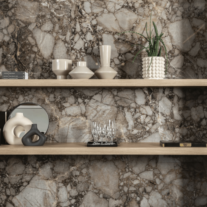 Florim Nature Mood Riverbed Brown Stone Effect Glossy Wall and Floor Tile - Ivy Tile Company Florim