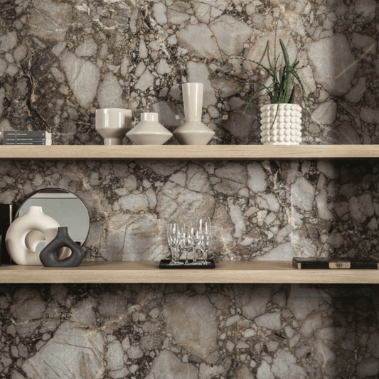 Florim Nature Mood Riverbed Brown Stone Effect Glossy Wall and Floor Tile - Ivy Tile Company Florim