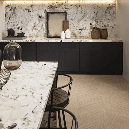 Florim Nature Mood Tundra White Stone Effect Glossy Wall and Floor Tile - Ivy Tile Company Florim