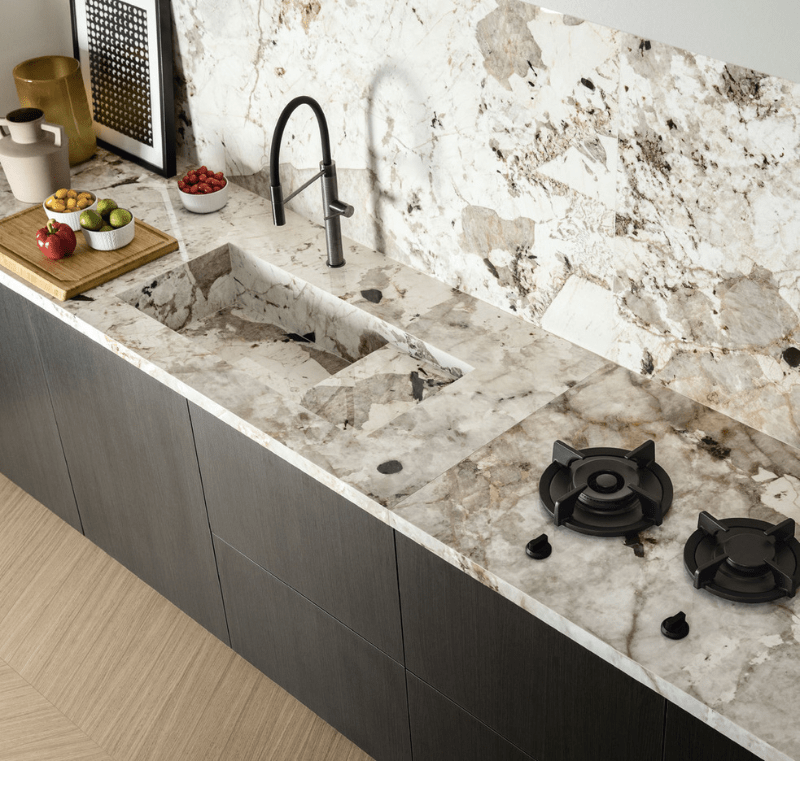 Florim Nature Mood Tundra White Stone Effect Glossy Wall and Floor Tile - Ivy Tile Company Florim