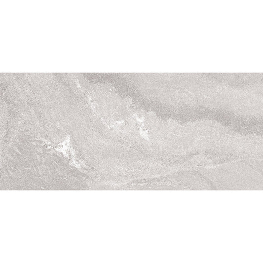 Fog Light Grey Marble Effect Polished Ceramic Wall Tile - Ivy Tile Company Ceramica Impex