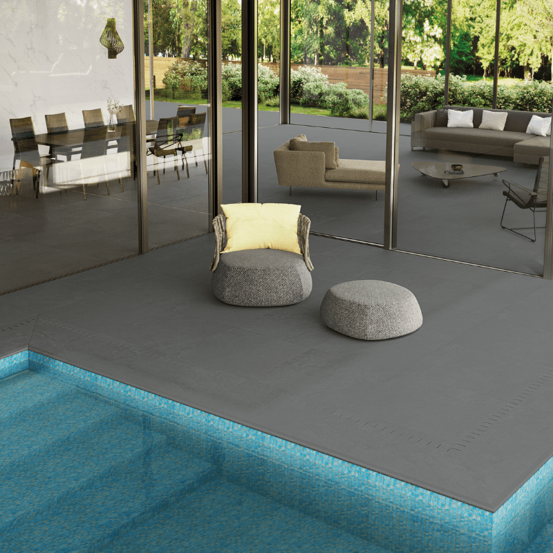 La Fabbrica Ardesia Cenere Gray Slate Effect Textured Porcelain Outdoor Tile - Ivy Tile Company La Fabbrica