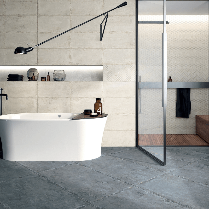 La Fabbrica Artile Ivory Industrial Effect Matte Porcelain Wall and Floor Tile - Ivy Tile Company La Fabbrica