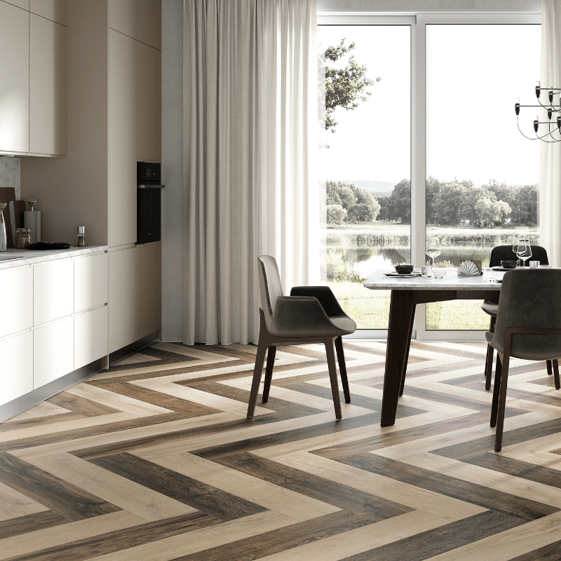 La Fabbrica Il Cerreto Amarone Wood Effect Matte Porcelain Wall and Floor Tile - Ivy Tile Company La Fabbrica