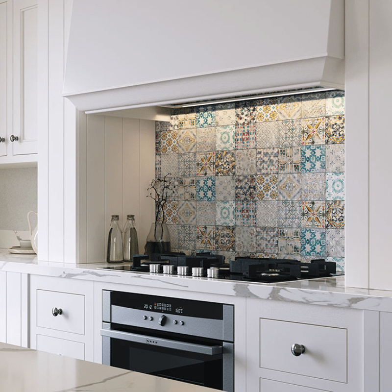 La Fabbrica Small Amalfi Patterned Glossy Ceramic Wall Tile - Ivy Tile Company La Fabbrica