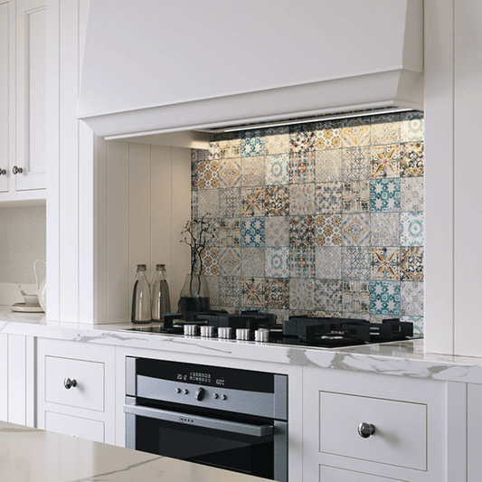 La Fabbrica Small Amalfi Patterned Glossy Ceramic Wall Tile - Ivy Tile Company La Fabbrica