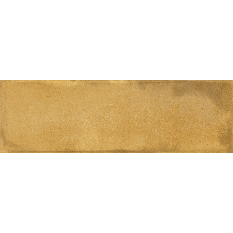 La Fabbrica Small Tinta Unita Ocher Watercolour Glossy Ceramic Wall Tile - Ivy Tile Company La Fabbrica