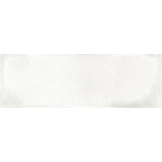 La Fabbrica Small Tinta Unita White Watercolour Glossy Ceramic Wall Tile - Ivy Tile Company La Fabbrica
