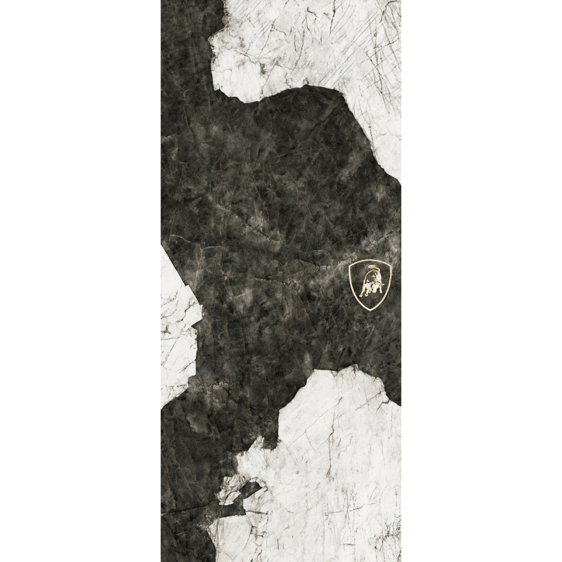 La Fabbrica x Lamborghini Magma Black & White Marble Effect Polished Porcelain Wall and Floor Tile - Ivy Tile Company La Fabbrica