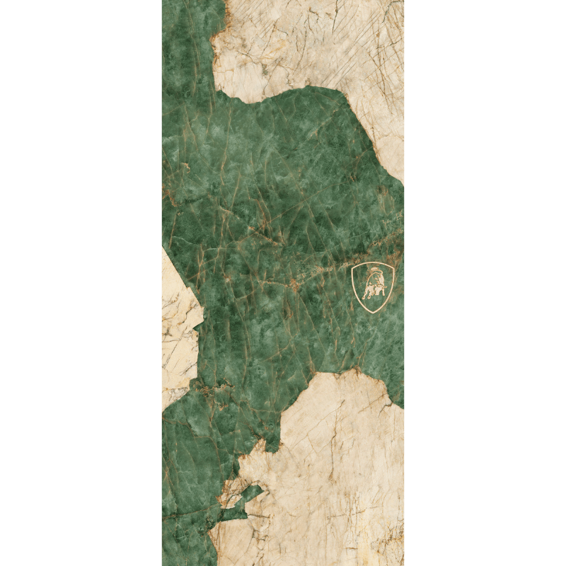 La Fabbrica x Lamborghini Magma Green Marble Effect Polished Porcelain Wall and Floor Tile - Ivy Tile Company La Fabbrica