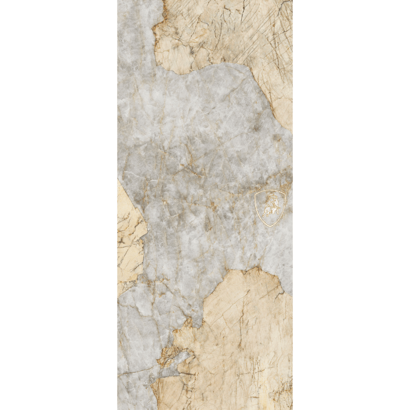 La Fabbrica x Lamborghini Magma Natural Beige Marble Effect Polished Porcelain Wall and Floor Tile - Ivy Tile Company La Fabbrica