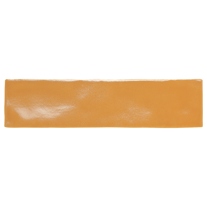 Mirabella Mustard Yellow Crackled Gloss White Body Wall Tile - Ivy Tile Company