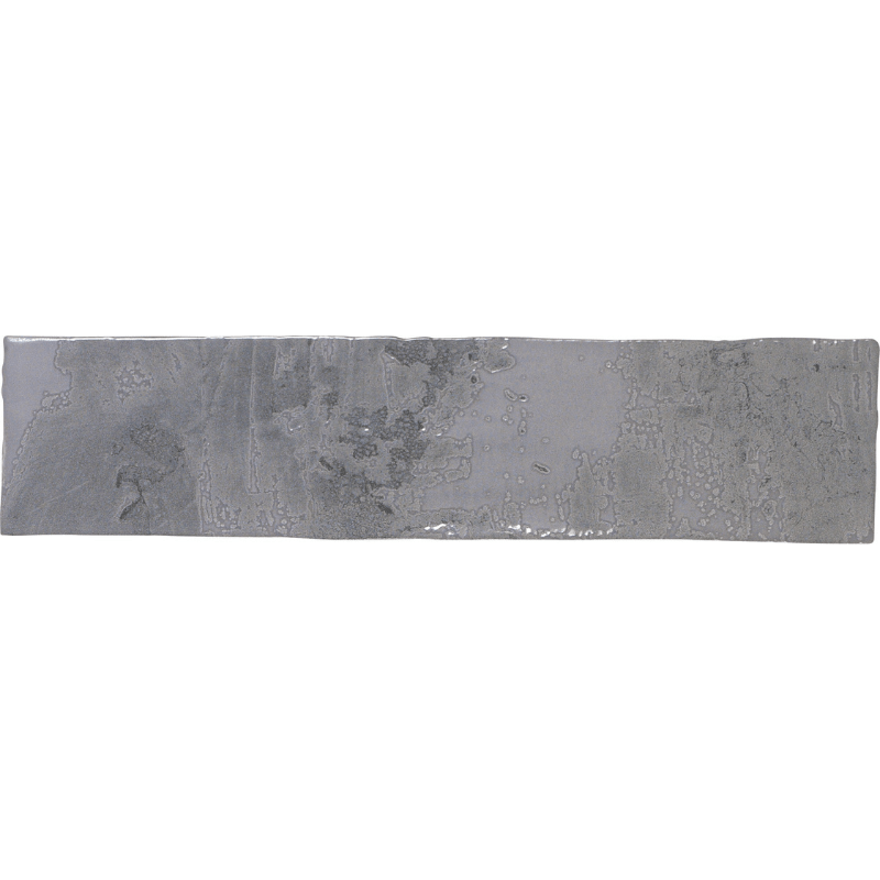 Soho Charcoal Grey Watercolour Effect Gloss White Body Wall Tile - Ivy Tile Company