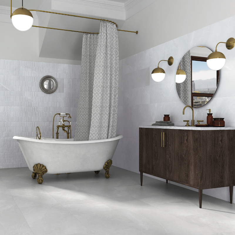 Vitacer Marble Art White Marble Effect Matte Porcelain Wall and Floor Tile - Ivy Tile Company Vitacer