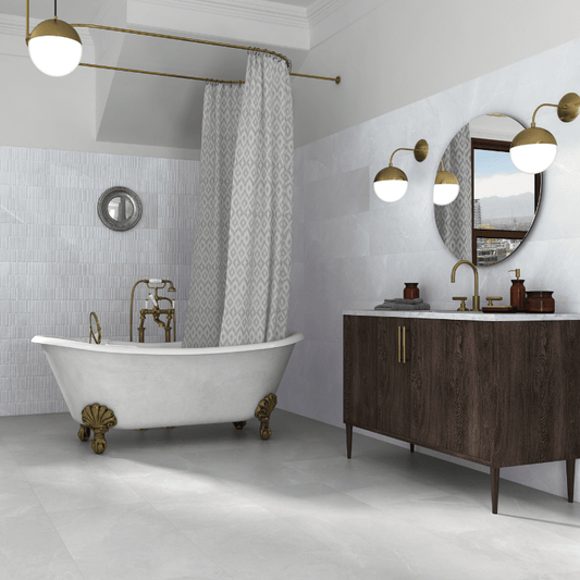 Vitacer Marble Art White Marble Effect Matte Porcelain Wall and Floor Tile - Ivy Tile Company Vitacer
