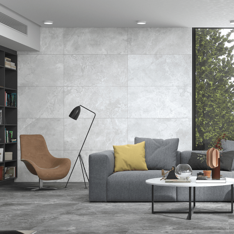 Vitacer Melisandre Grey Stone Effect Matte Porcelain Wall Tile - Ivy Tile Company Vitacer
