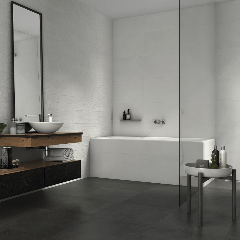 Vitacer Public White Stone Effect Textured Porcelain Outdoor Tile - Ivy Tile Company Vitacer