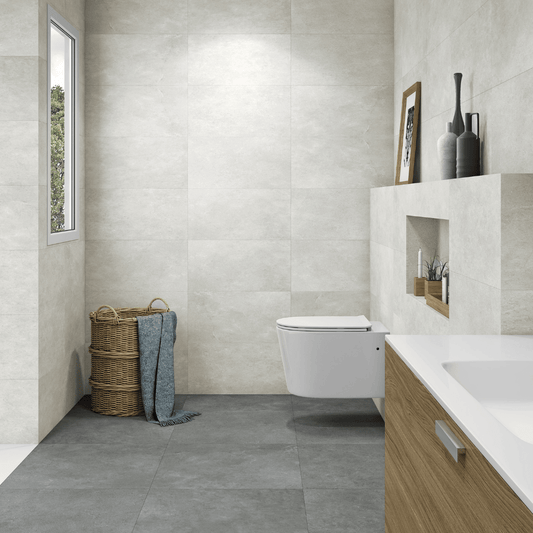 Vitacer Rockland Anthracite Charcoal Stone Effect Matte Porcelain Wall and Floor Tile - Ivy Tile Company Vitacer