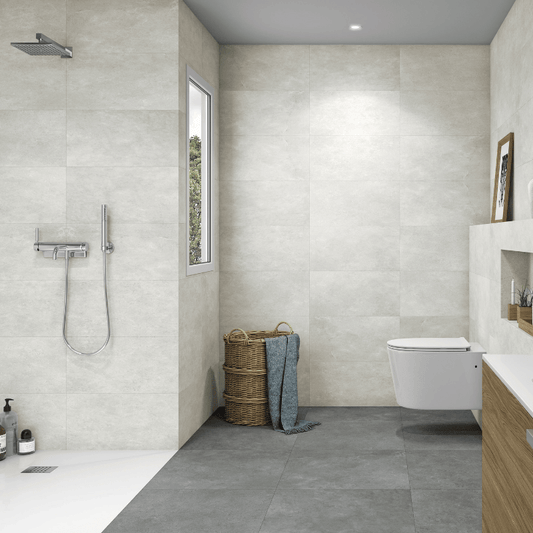 Vitacer Rockland Pearl Stone Effect Matte Porcelain Wall and Floor Tile - Ivy Tile Company Vitacer
