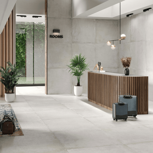 Vitacer Zeed Soft Grey Matte Porcelain Wall and Floor Tile - Ivy Tile Company Vitacer