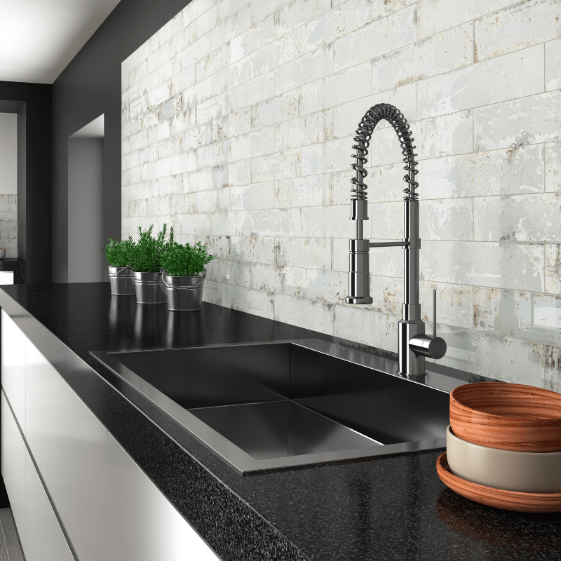 Vogue Chalk White Metallic Gloss White Body Wall Tile - Ivy Tile Company