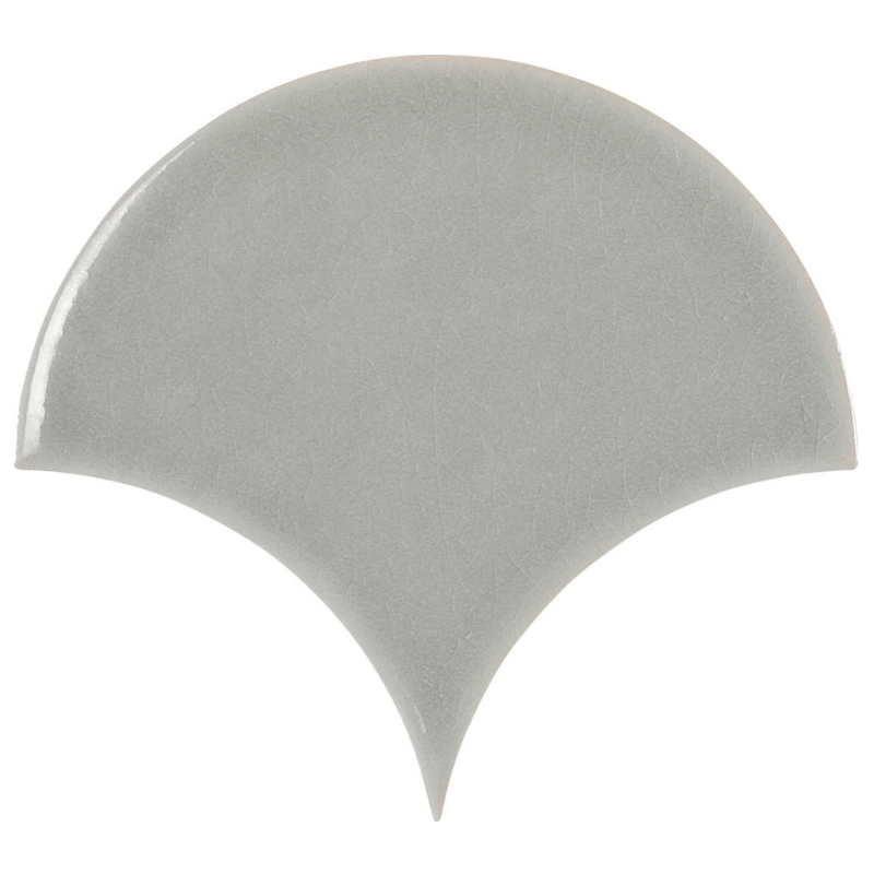 Zellige Grey Crackled Fish Scale Gloss Wall Tile - Ivy Tile Company Carmen