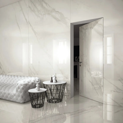 AVA Calacatta White Marble Porcelain Wall and Floor Tile