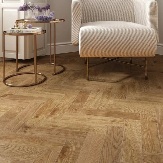 Elegance Teka Wood Effect Matte Porcelain Wall and Floor Tile