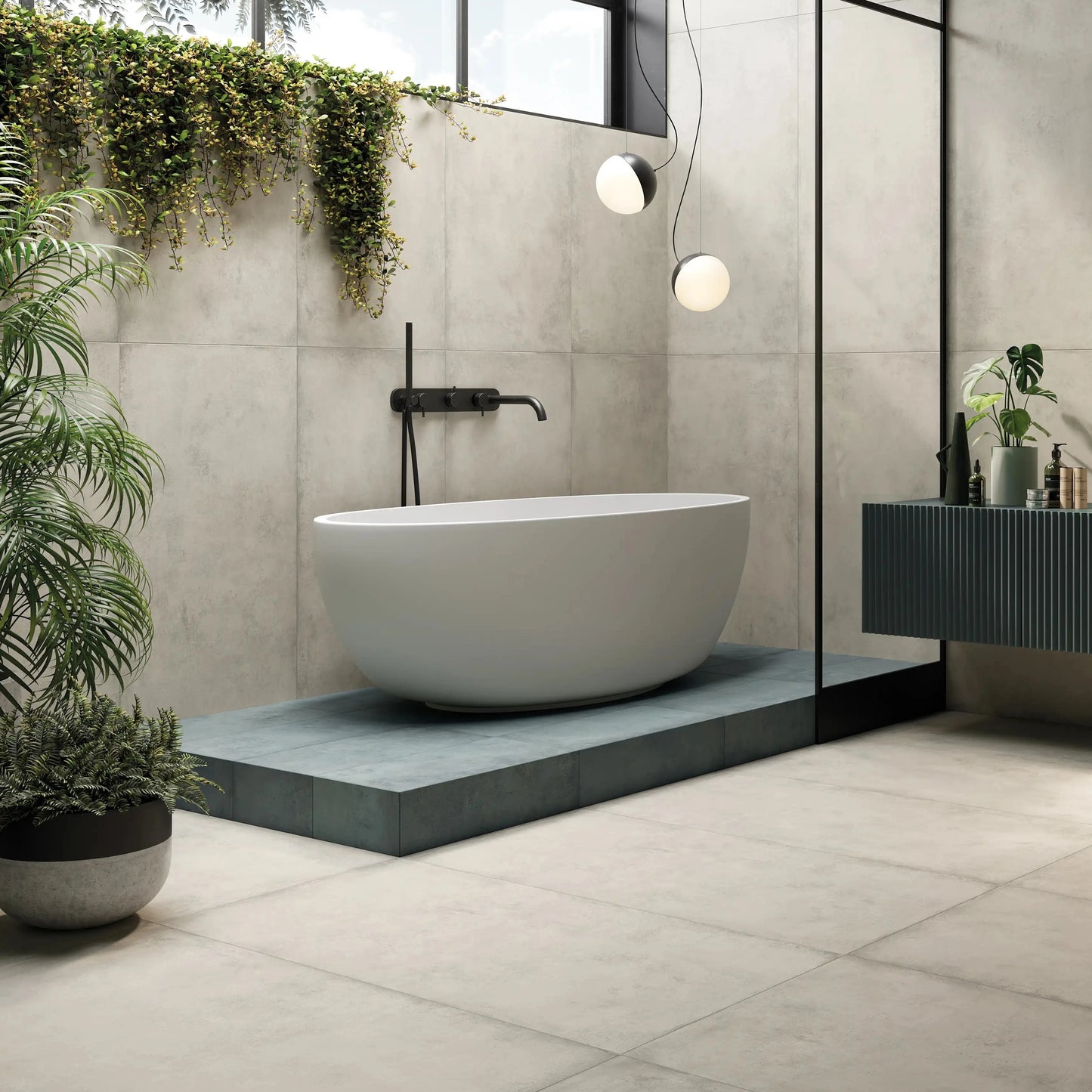 La Fabbrica Hurban Bianco Off-White Stone Effect Matte Porcelain Wall and Floor Tile