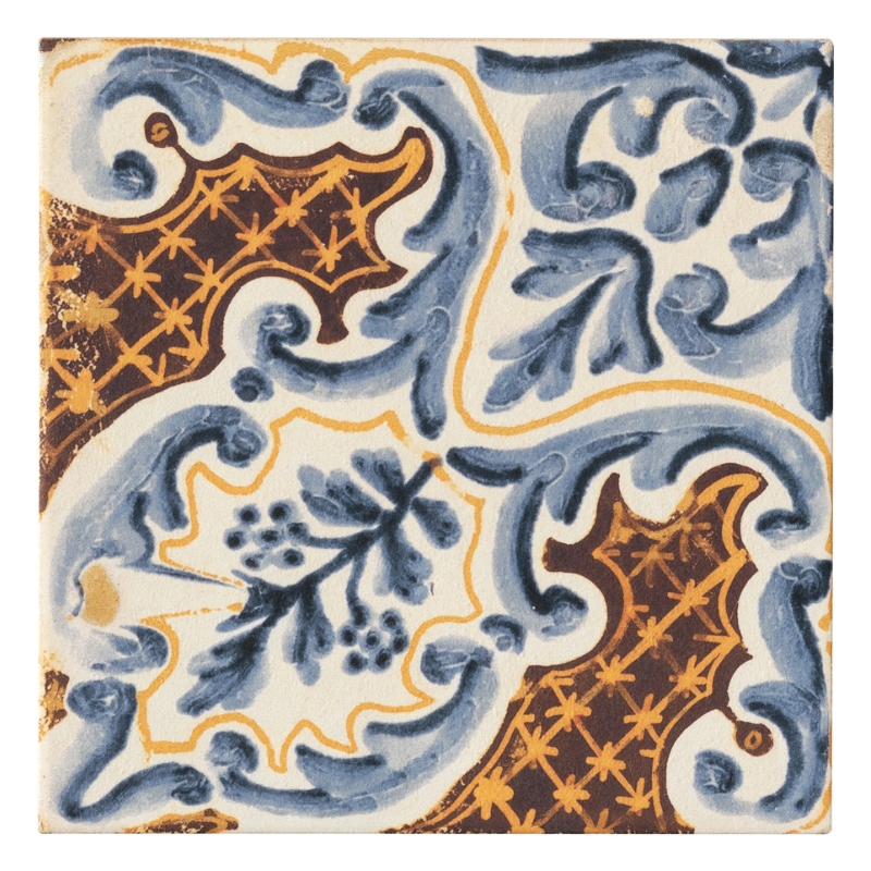 Wren Saddle Geometric Patterned Hand Painted Look Matte Porcelain Wall and Floor Tile - Ivy Tile Company Appleton Brooks