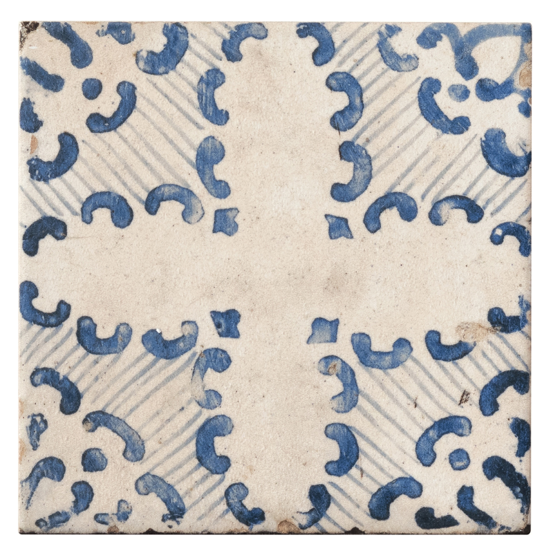 Wren Saint Blue Patterned Matte Rectified Porcelain Wall and Floor Tile - Ivy Tile Company Appleton Brooks