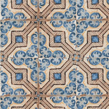 Wren Scallop Geometric Patterned Hand Painted Look Matte Porcelain Wall and Floor Tile - Ivy Tile Company Appleton Brooks