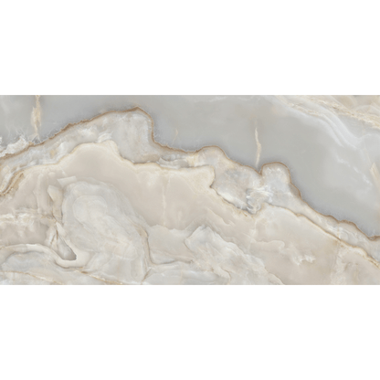 AVA Onice Iride Argento Off White Marble Polished Porcelain Wall and Floor Tile - Ivy Tile Company