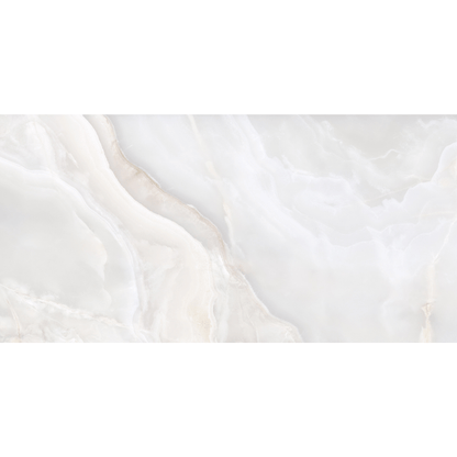 AVA Onice Iride Avorio White Marble Polished Porcelain Wall and Floor Tile - Ivy Tile Company